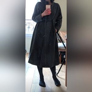 Japanese oversized wool coat with belt, like new